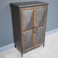 Industrial Cabinet - 2 Door - Grey - Wood and Metal