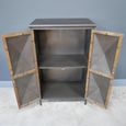 Industrial Cabinet - 2 Door - Grey - Wood and Metal