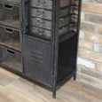 Industrial Cabinet - Distressed Black - 2 Door - Metal