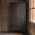 Unique One of a Kind - Distressed Storage Cabinet - 2 Door - 2 Drawer - Oriental Style - Rich Black - Wooden