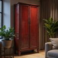 Unique One of a Kind - Distressed Storage Cabinet - 2 Door - 2 Drawer - Red - Wooden