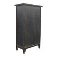 Unique One of a Kind - Distressed Storage Cabinet - 2 Door - 2 Drawer - Oriental Style - Rich Black - Wooden