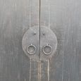 Unique One of a Kind - Distressed Storage Cabinet - 2 Door - 2 Drawer - Oriental Style - Rich Black - Wooden