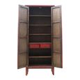 Unique One of a Kind - Distressed Storage Cabinet - 2 Door - 2 Drawer - Red - Wooden