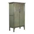 Unique One of a Kind - Distressed Storage Cabinet - 2 Door - 2 Drawer - Sage Green - Elm Wood