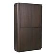 Rivano Oak Curved Hall Cabinet - 2 Door - Basalt