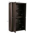Rivano Oak Curved Hall Cabinet - 2 Door - Basalt