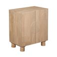 Austin Hall Cabinet - 2 Door - Fluted - Natural - Mango Wood