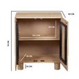 Austin Hall Cabinet - 2 Door - Fluted - Natural - Mango Wood
