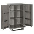 Volare Italian Bar Unit - 2 Door - Venetian Grey