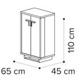 Volare Italian Bar Unit - 2 Door - Venetian Grey