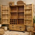 Mango Wood 2 Door 4 Drawer Large Storage Cabinet thumbnail