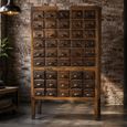 Apothecary Cabinet - 2 Door - Multi Drawer - Dark Wood