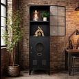 Industrial Black Metal 1 Door Cabinet thumbnail