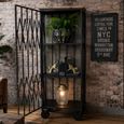 Industrial 1 Door Cabinet 1 Shutter Door on Wheels Black Metal thumbnail