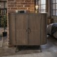 Small Cabinet - 2 Door - Curved - Industrial - Metal