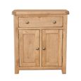 Melbourne Country Oak Hall Cabinet - 2 Door - 1 Drawer - Rustic