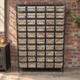 Wood and Metal Multi Drawer 7 Drawer Large Storage Unit thumbnail