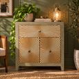 Retro Gold Starburst 2 Door 1 Drawer Hall Cabinet thumbnail