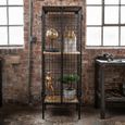 Industrial Black Mango Wood and Metal 2 Door Cabinet thumbnail