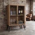 Industrial Fir Wood and Metal 2 Door Cabinet thumbnail