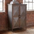 Industrial Grey Wood and Metal 2 Door Cabinet thumbnail