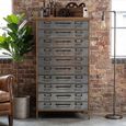 Tall 7 Drawer Storage Unit Metal Multi Drawer Apothecary thumbnail