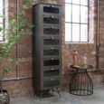 Grey Metal and Glass 6 Door Storage Unit thumbnail