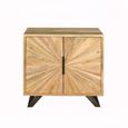 Kodi Natural Mango Wood 2 Door Hall Sunburst Cabinet thumbnail 2