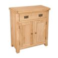Melbourne Natural Oak 2 Door 1 Drawer Hall Cabinet thumbnail 2