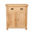 Melbourne Natural Oak 2 Door 1 Drawer Hall Cabinet thumbnail 3