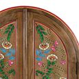 Silex Hand Painted Multi Colour Mango Wood Arched 2 Door Hall Cabinet thumbnail 3