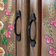 Silex Hand Painted Multi Colour Mango Wood Arched 2 Door Hall Cabinet thumbnail 4