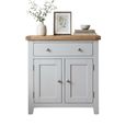 Melbourne French Grey Painted 2 Door 1 Drawer Hall Cabinet thumbnail 2