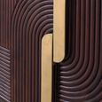 Flora Walnut Fluted Mango Wood 90cm 2 Door Hall Cabinet thumbnail 5