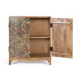 Mosaic Natural Handcrafted Mango Wood 2 Door Hall Cabinet thumbnail 3