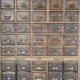 Apothecary Cabinet - 2 Door - Multi Drawer - Dark Wood