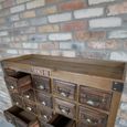 Apothecary Cabinet - 2 Door - Multi Drawer - Dark Wood