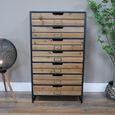 Storage Unit - Wood and Metal - Multi Drawer