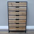 Storage Unit - Wood and Metal - Multi Drawer
