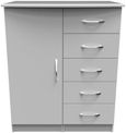 Eve Grey 1 Door 5 Drawer Hall Cabinet thumbnail