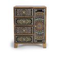 Galach Painted Black Mango Wood 4 Drawer Cabinet thumbnail