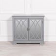 Grey Mirrored Cupboard - 2 Door