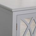 Grey Mirrored Cupboard - 2 Door