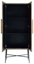 Ironville Brass Ribbed 2 Door Tall Cupboard