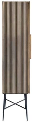 Ironville Brass Ribbed 2 Door Tall Cupboard