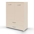 Aditio Cupboard - 2 Door - 2 Bottom Drawer - Champagne