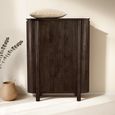 Salano Curved Hall Cabinet - 2 Door - Chestnut - Mango Wood