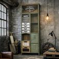Tall Cabinet - Green Metal - Industrial
