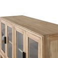 Virelle Natural Mindi Wood 4 Door Hall Cabinet thumbnail 3